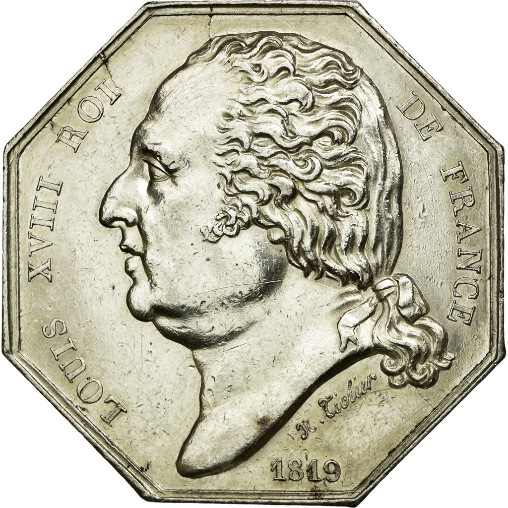 France, Token, Royal, 1819, AU(50-53), Silver