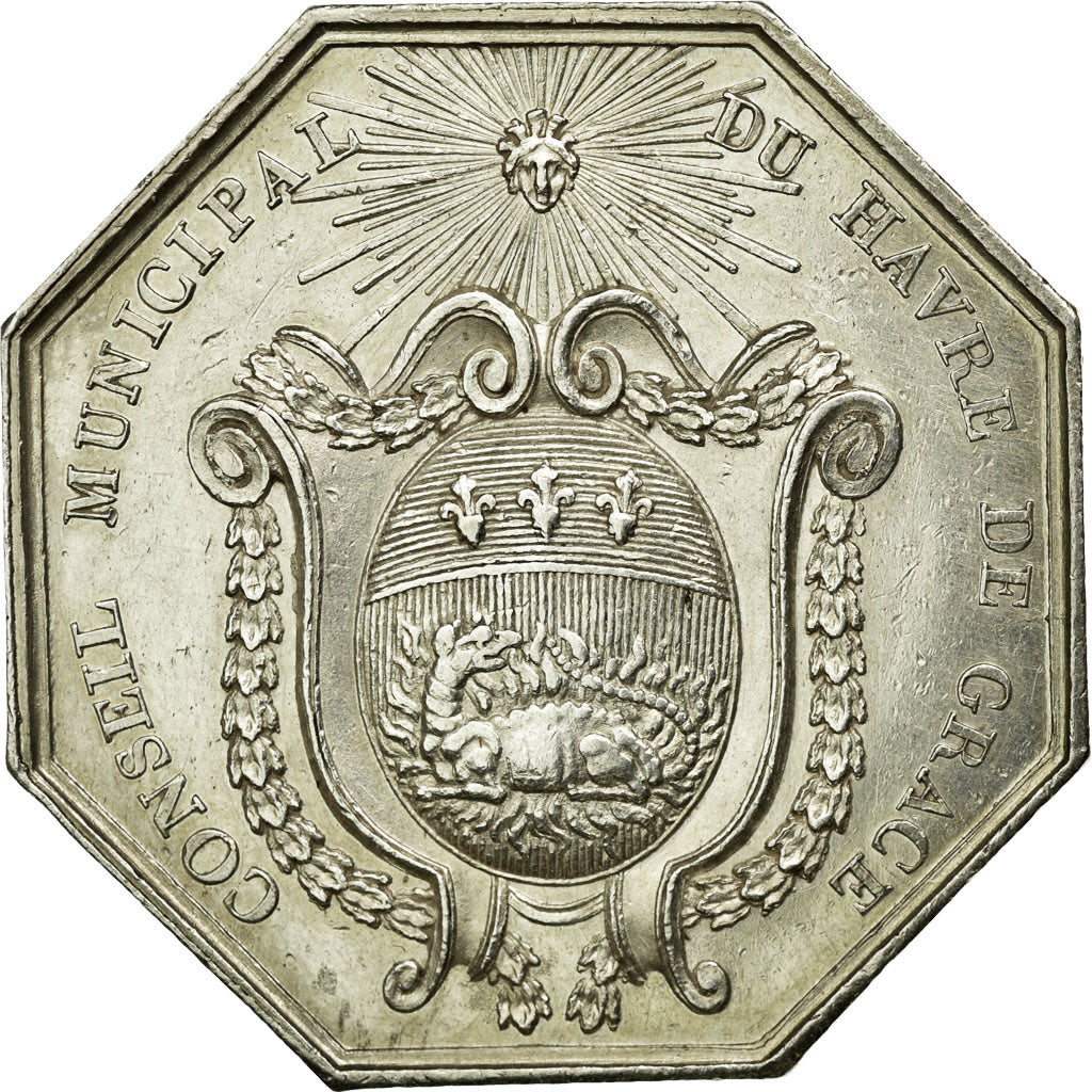 France, Token, Royal, 1819, AU(50-53), Silver
