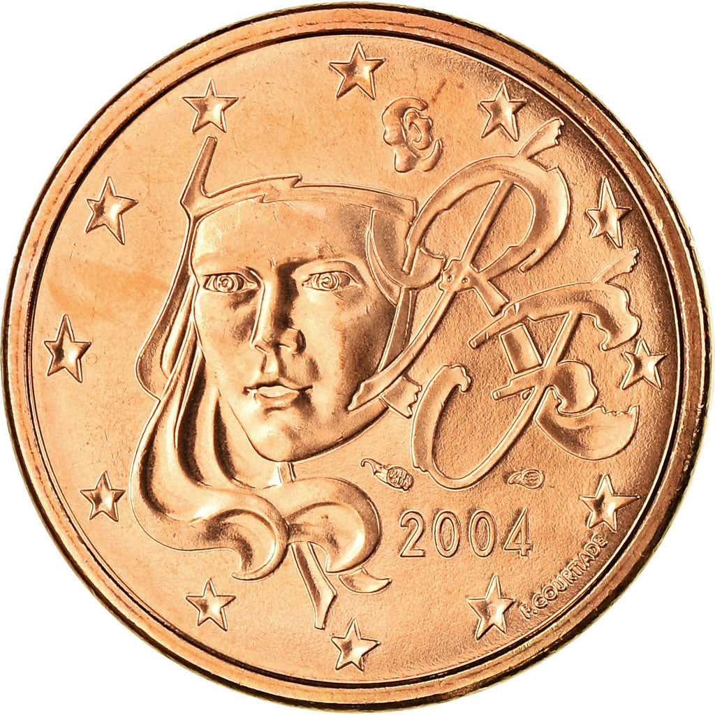 Francia, 5 Euro Cent, 2004, FDC, Cobre chapado en acero, KM:1284