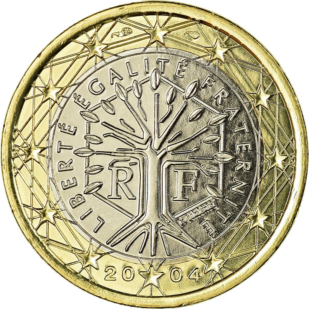France, Euro, 2004, MS(65-70), Bi-Metallic, KM:1288