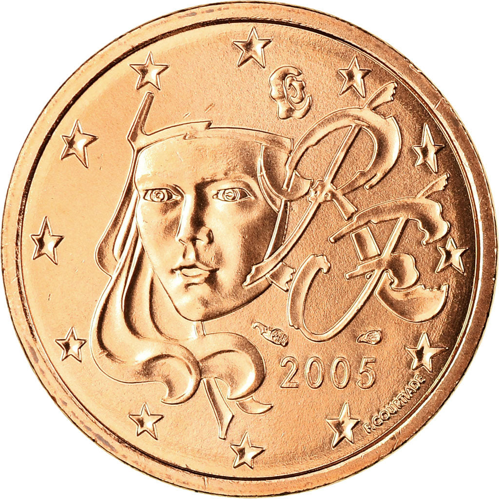 France, 5 Euro Cent, 2005, MS(65-70), Copper Plated Steel, KM:1284
