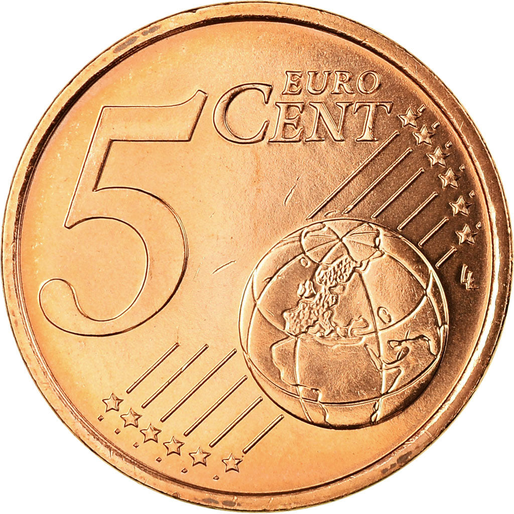 France, 5 Euro Cent, 2005, MS(65-70), Copper Plated Steel, KM:1284