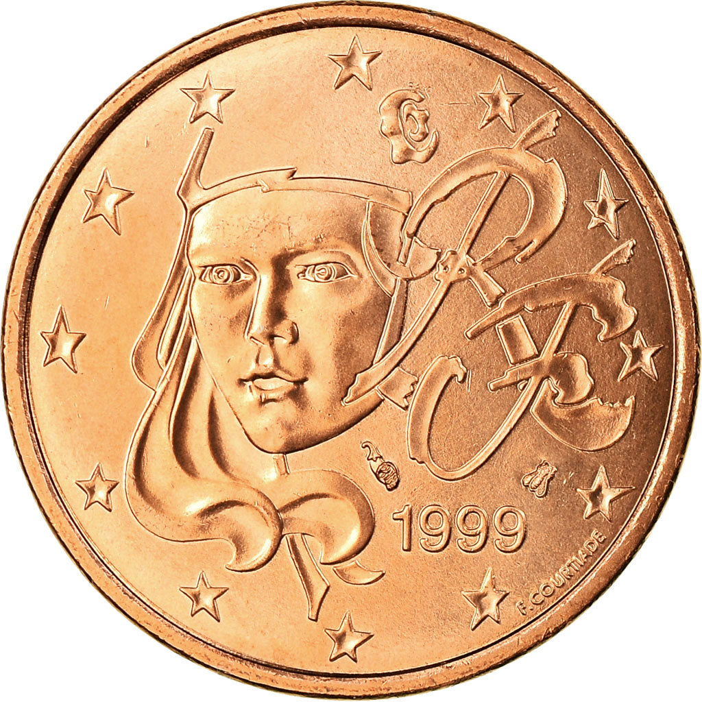Francia, 5 Euro Cent, 1999, FDC, Acciaio placcato rame, KM:1284
