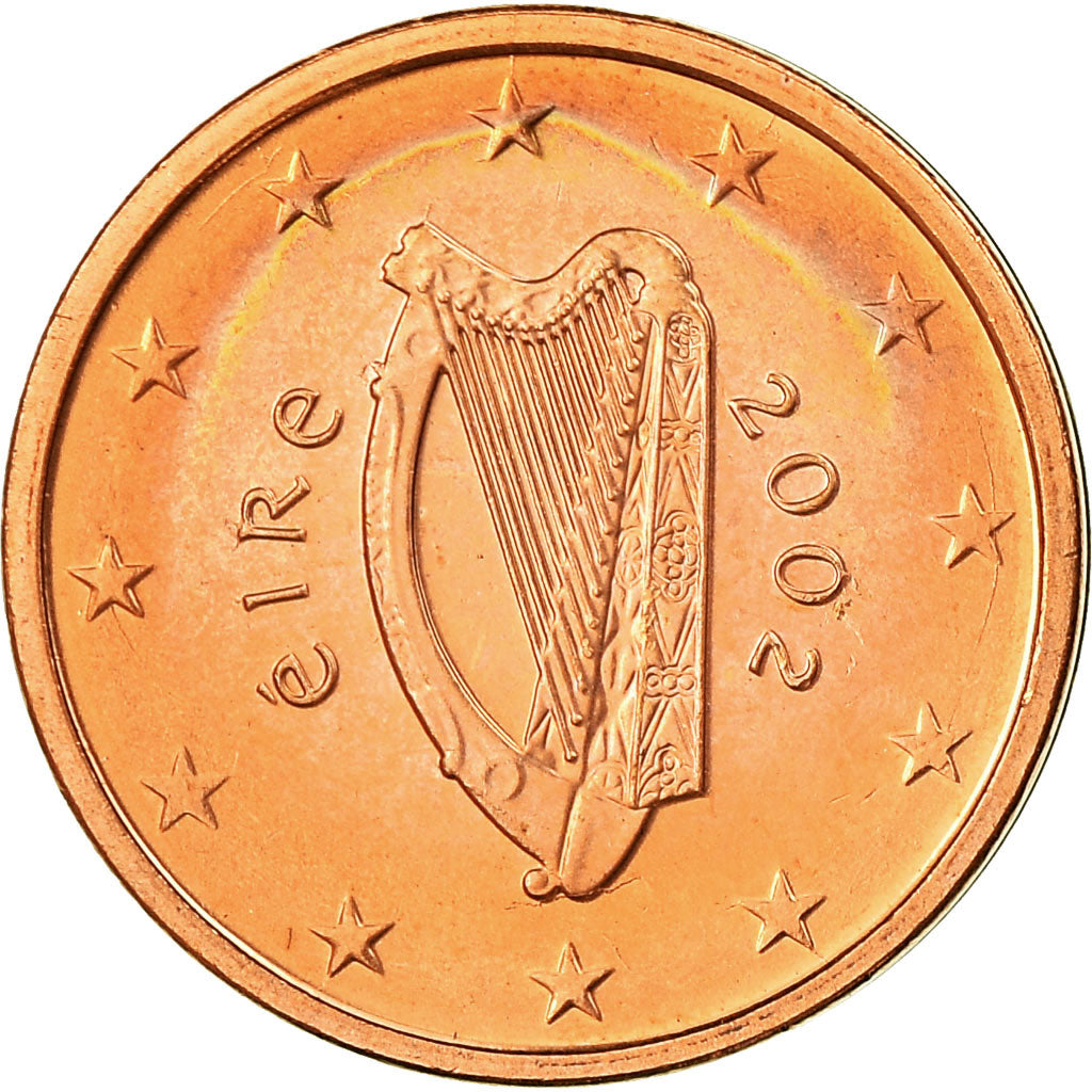 IRELAND REPUBLIC, 2 Euro Cent, 2002, MS(63), Copper Plated Steel, KM:33
