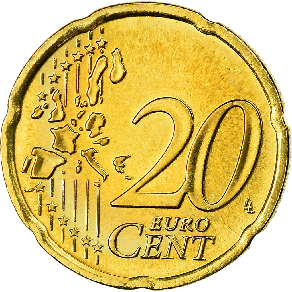 IRELAND REPUBLIC, 20 Euro Cent, 2005, UNZ, Messing, KM:36