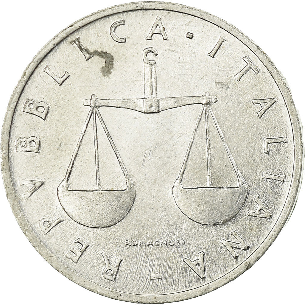 Coin, Italy, Lira, 1955, Rome, EF(40-45), Aluminum, KM:91