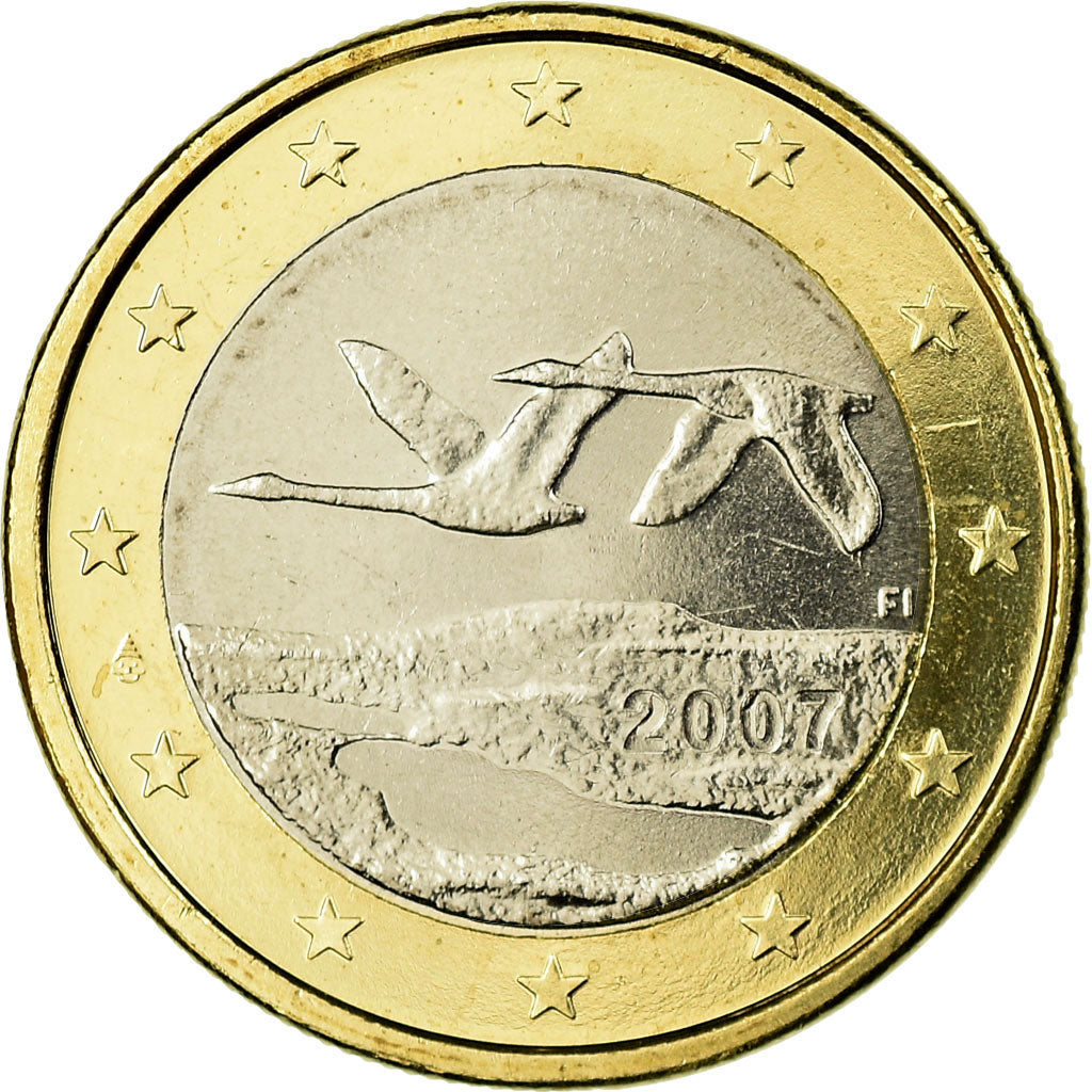 Finland, Euro, 2007, MS(65-70), Bi-Metallic, KM:129