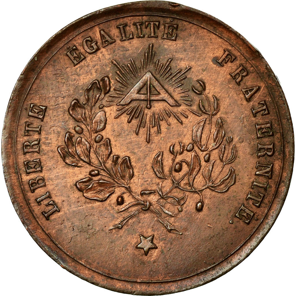 France, Token, Masonic, AU(55-58), Copper