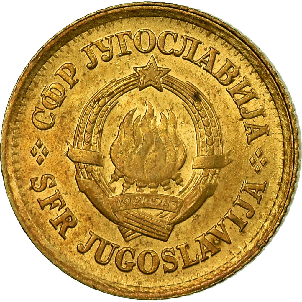 Moeda, Jugoslávia, 5 Para, 1976, EF(40-45), Latão, KM:43