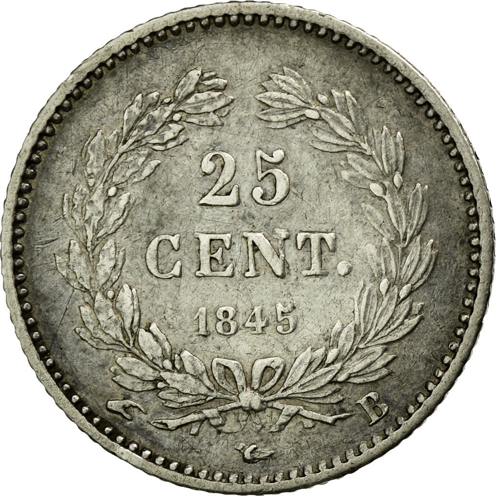 Coin, France, Louis-Philippe, 25 Centimes, 1845, Rouen, EF(40-45), Silver