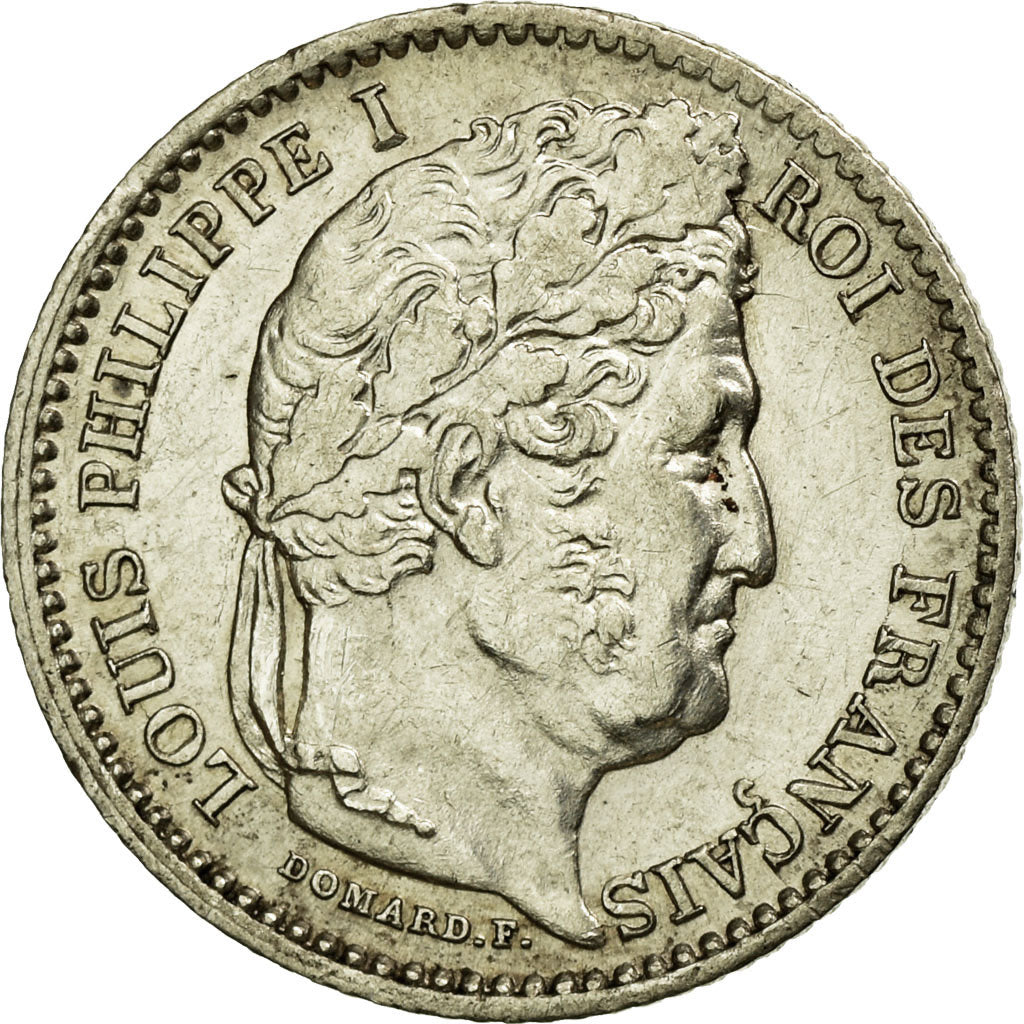 Coin, France, Louis-Philippe, 25 Centimes, 1845, Rouen, AU(55-58), Silver