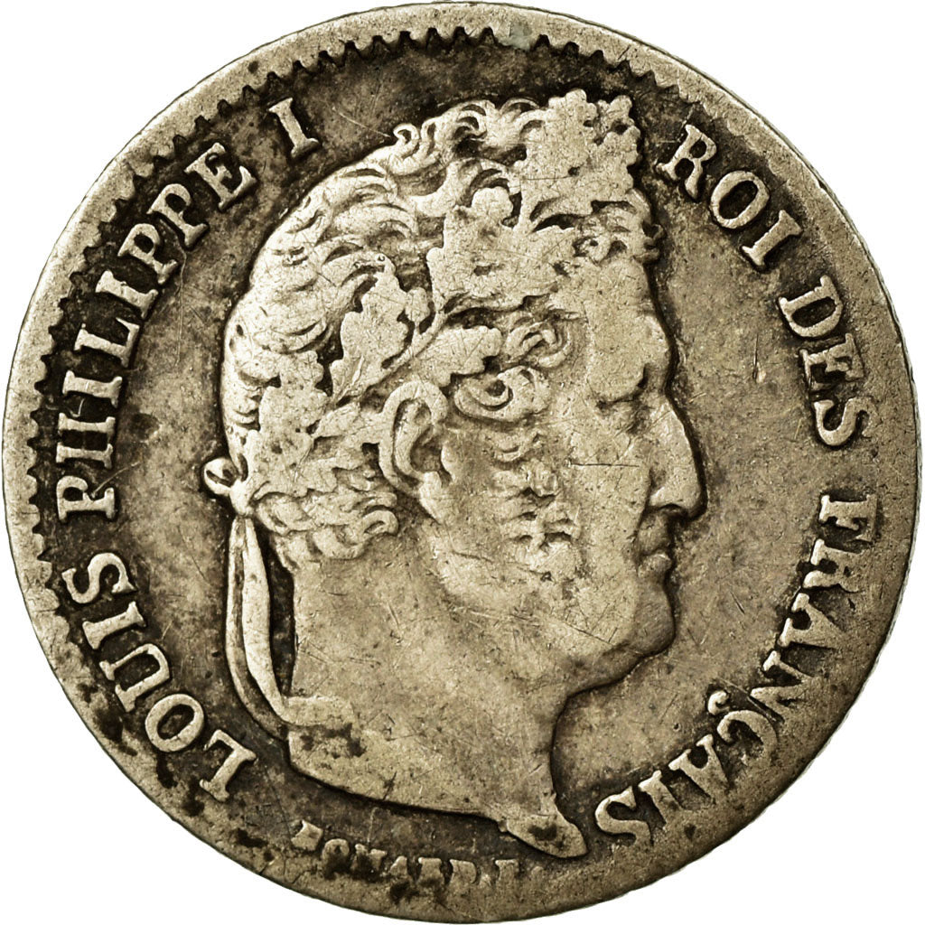 Coin, France, Louis-Philippe, 1/4 Franc, 1842, Paris, EF(40-45), Silver