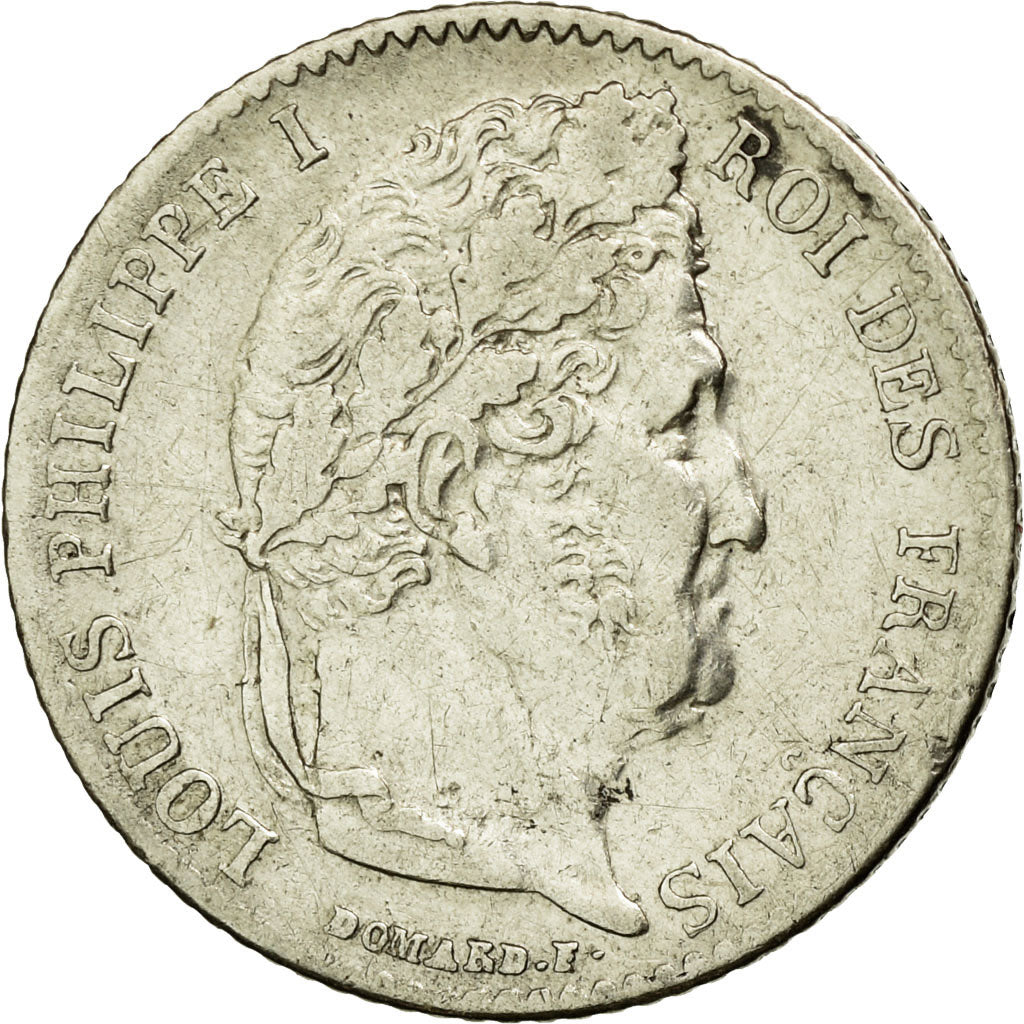 Coin, France, Louis-Philippe, 1/4 Franc, 1838, Paris, AU(50-53), Silver