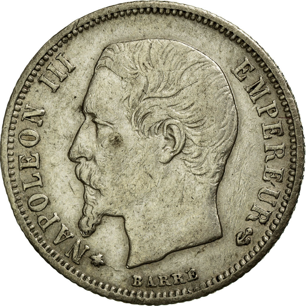 Monnaie, France, Napoleon III, Napoléon III, 50 Centimes, 1859, Strasbourg