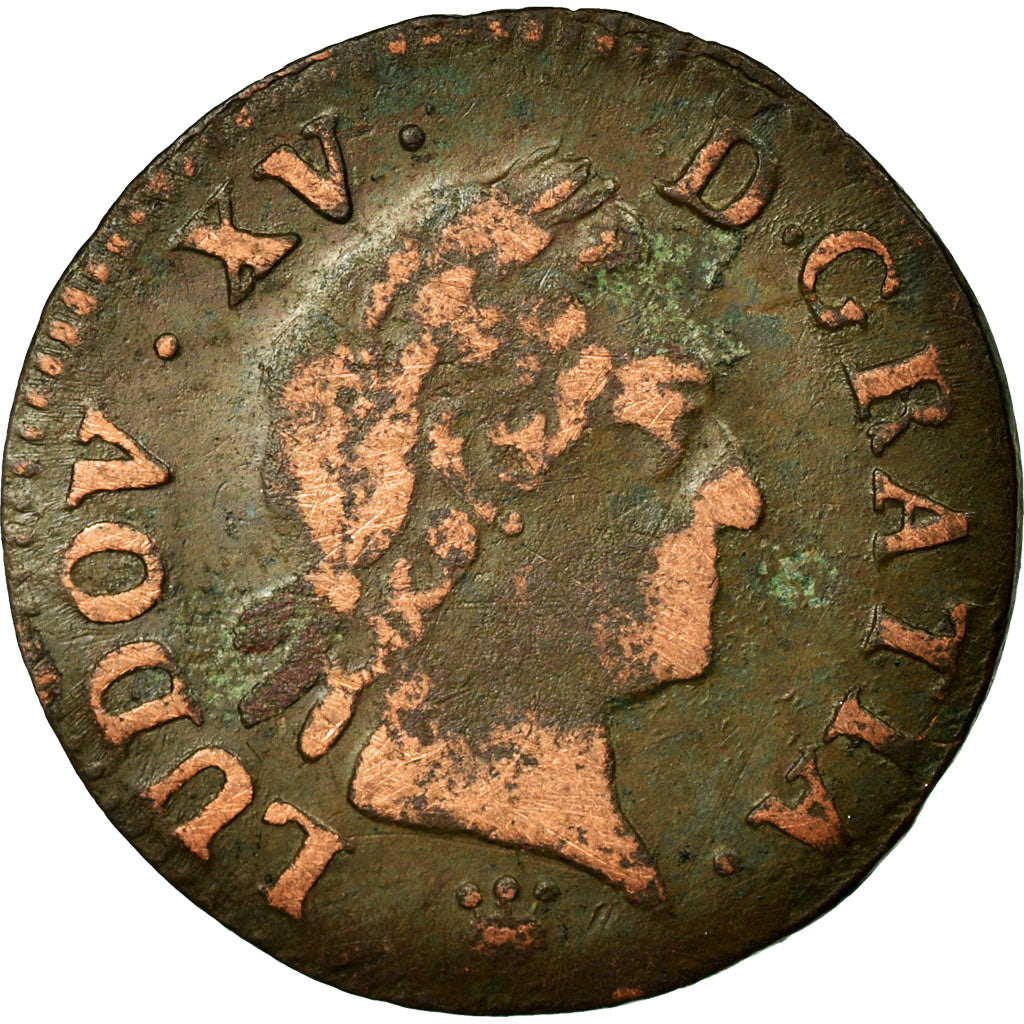 Münze, Frankreich, Louis XV, Liard à la vieille tête, Liard, 1769, Reims, S+
