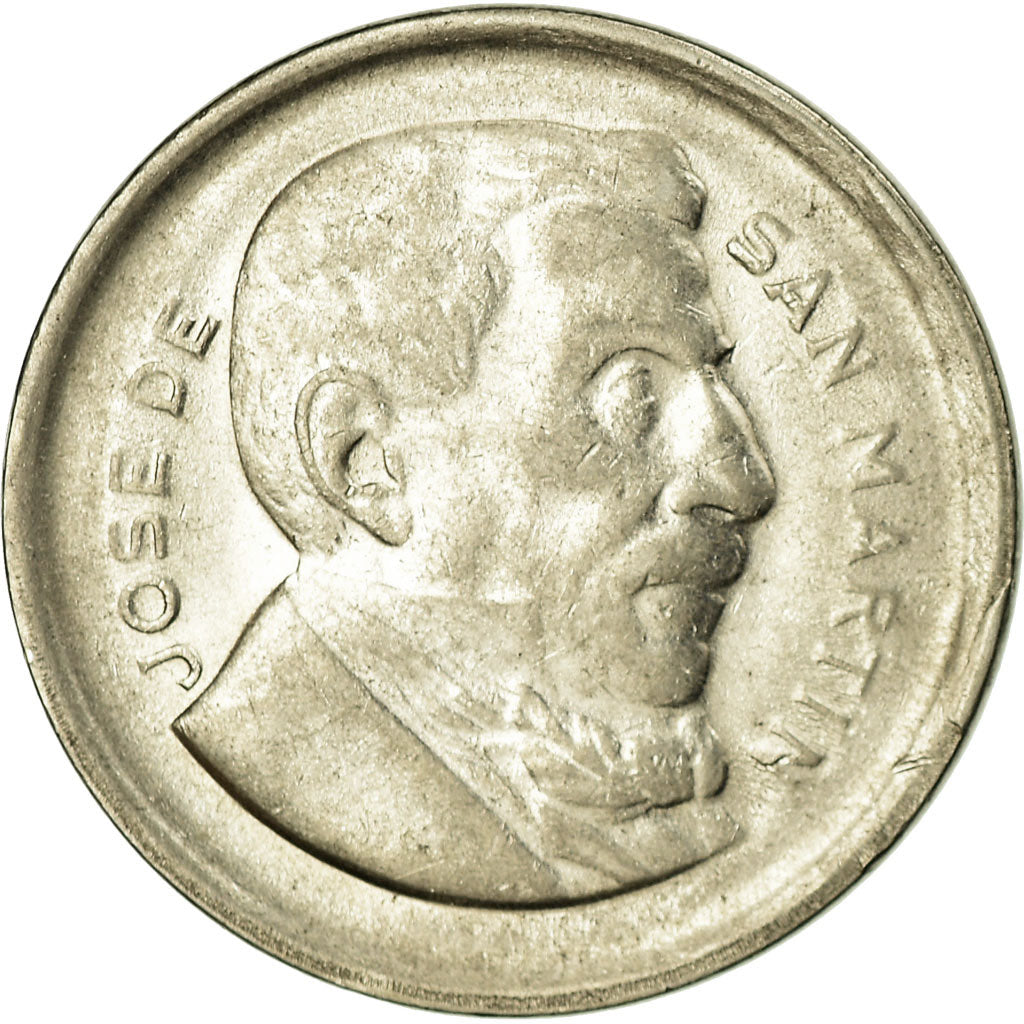 Moneta, Argentina, 50 Centavos, 1953, BB, Acciaio ricoperto in nichel, KM:49