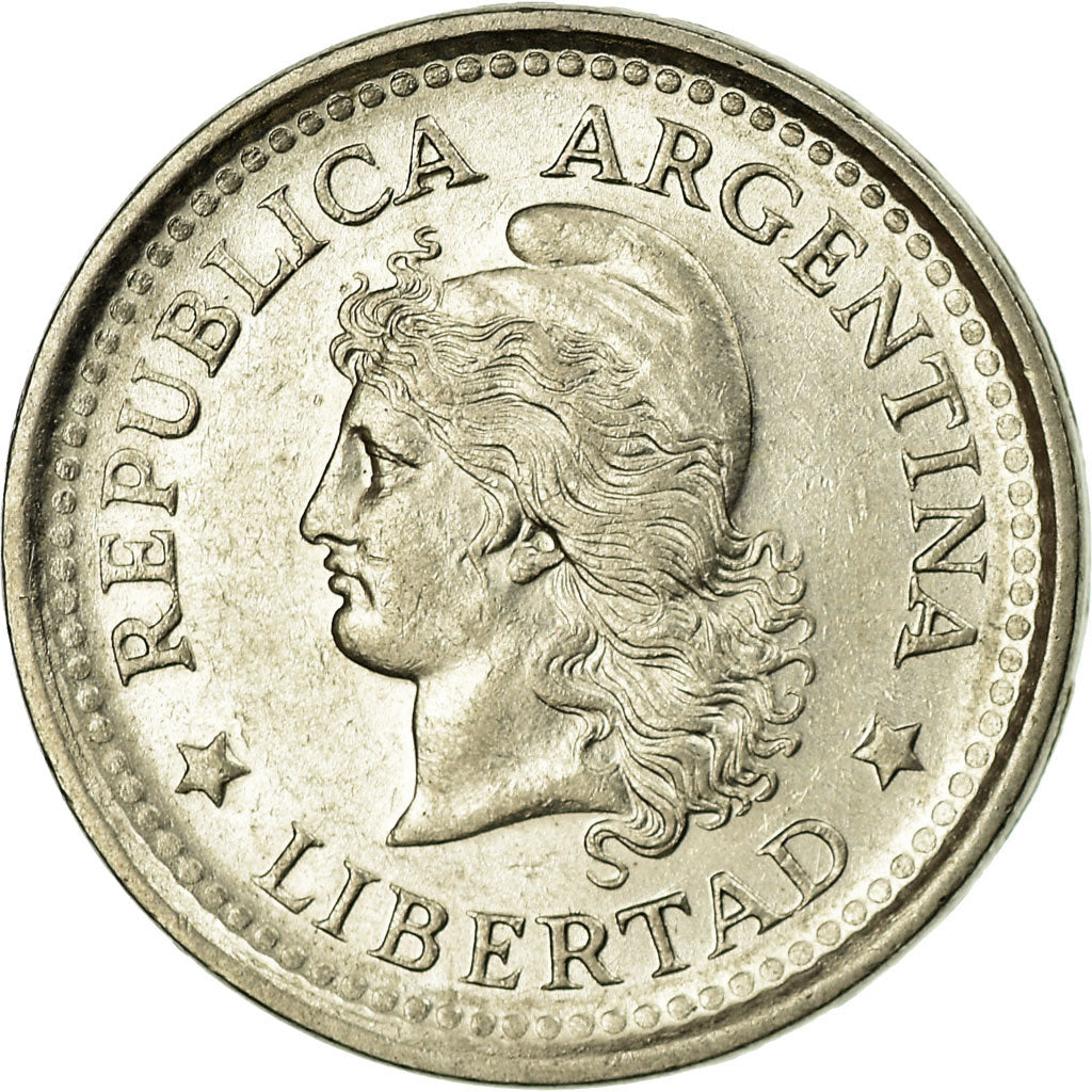 Moneta, Argentina, 20 Centavos, 1960, BB, Acciaio ricoperto in nichel, KM:55