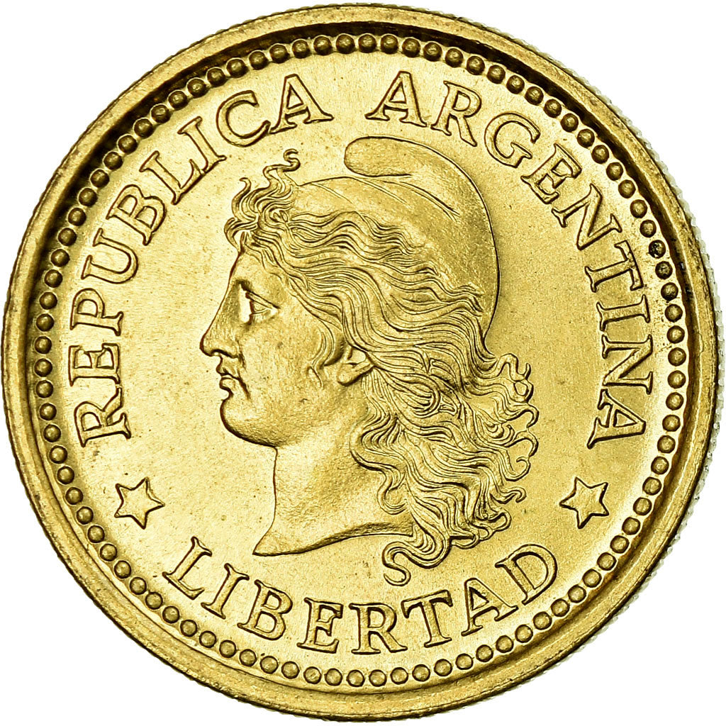 Coin, Argentina, 20 Centavos, 1970, AU(55-58), Aluminum-Bronze, KM:67
