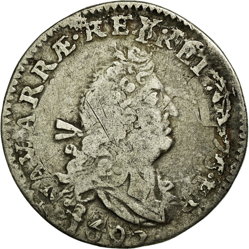Coin, France, 4 Sols, 1692, Amiens, VF(20-25), Silver, Gadoury:106