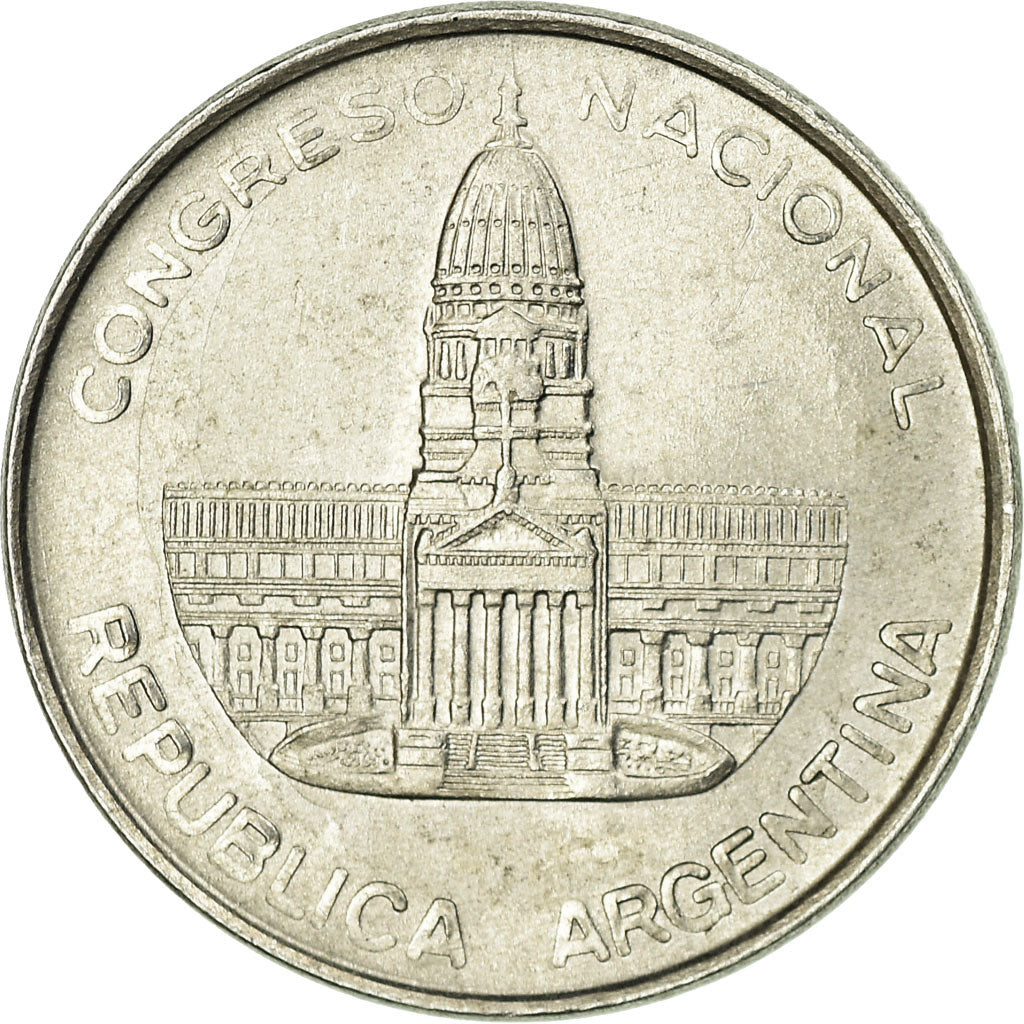 Coin, Argentina, Peso, 1984, EF(40-45), Aluminum, KM:91