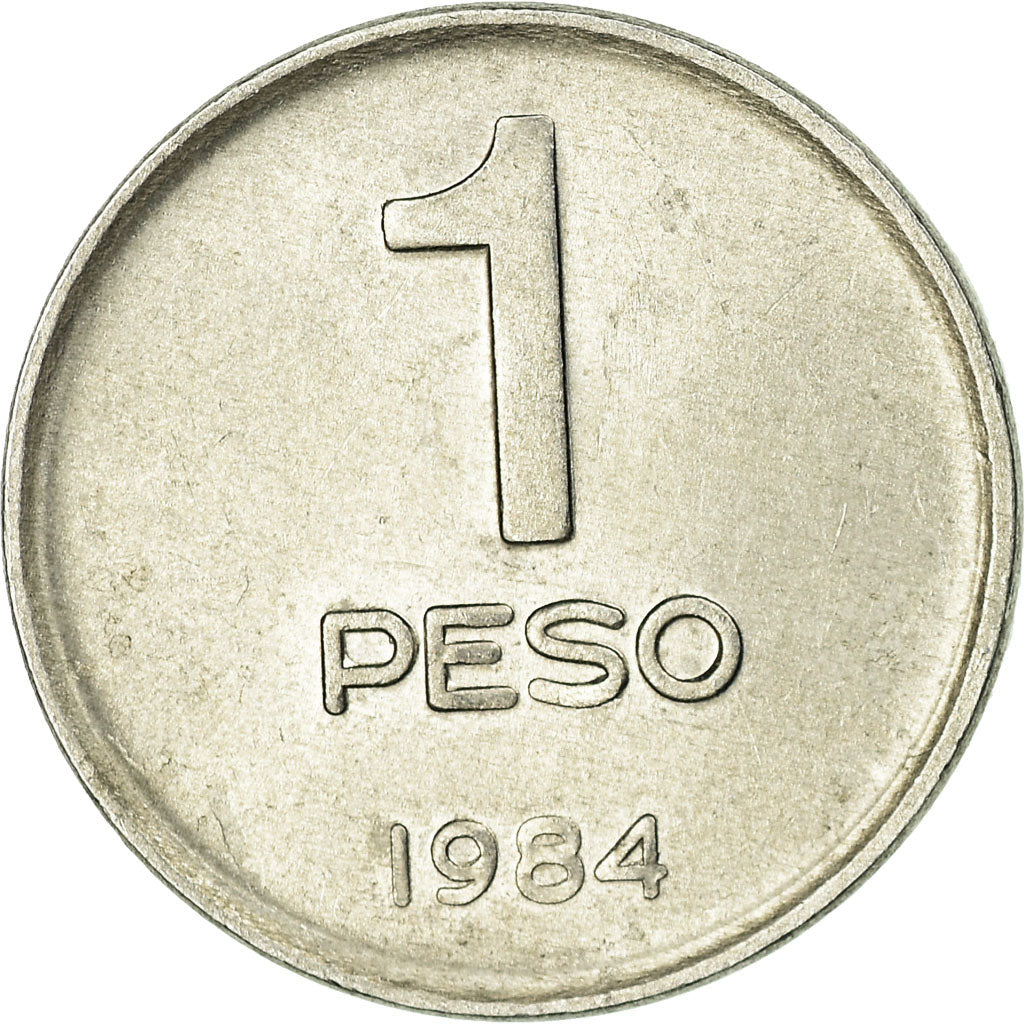 Coin, Argentina, Peso, 1984, EF(40-45), Aluminum, KM:91