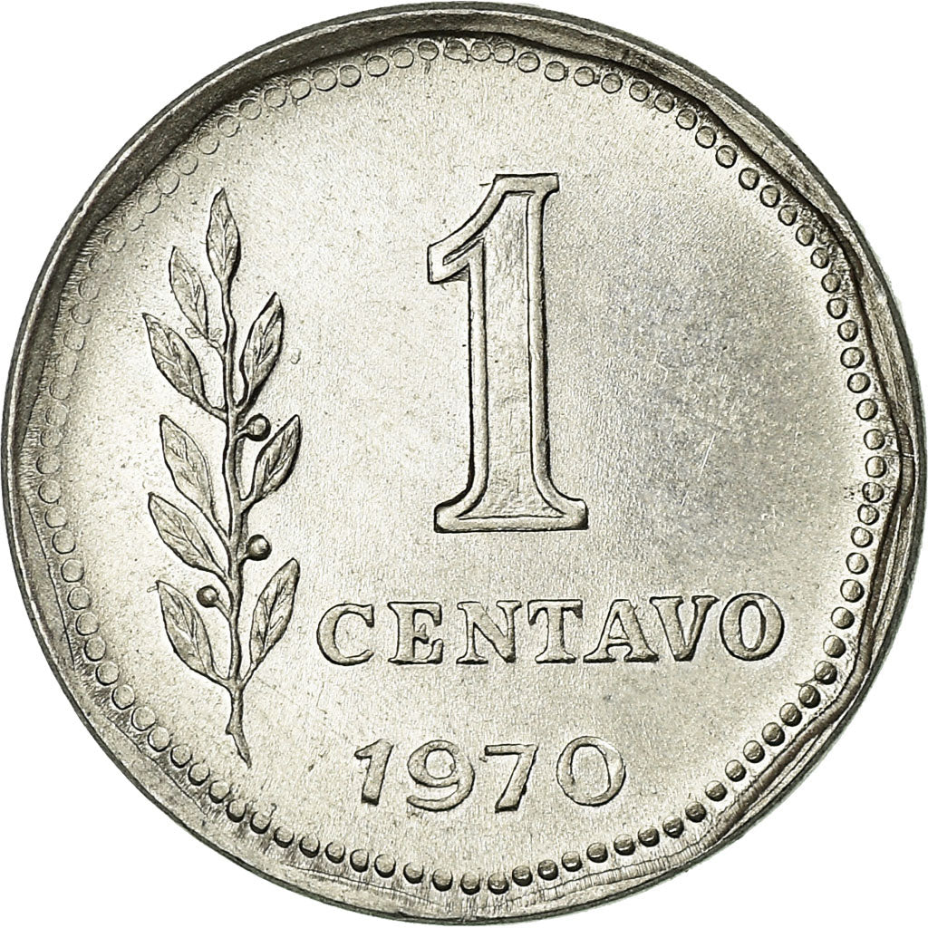 Moneda, Argentina, Centavo, 1970, MBC, Aluminio, KM:64