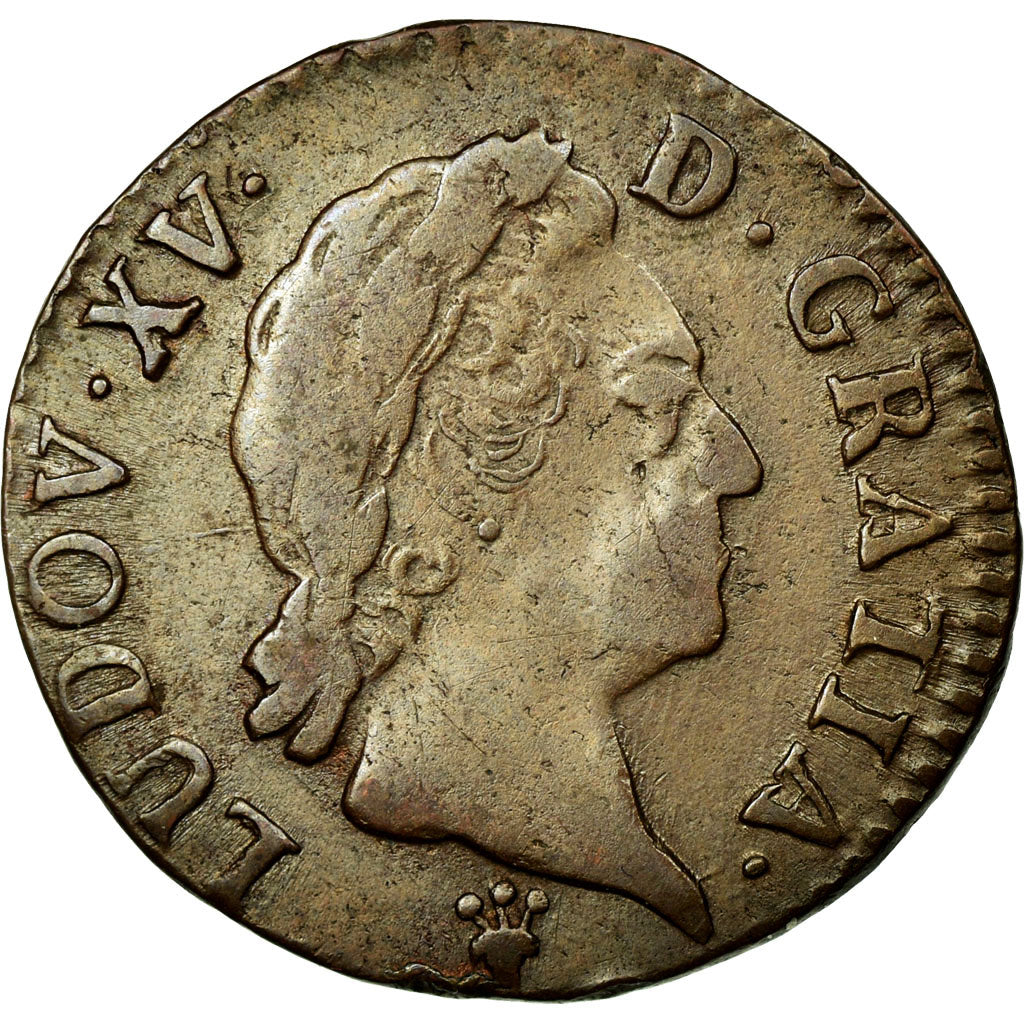 Münze, Frankreich, Louis XV, Demi sol à la vieille tête, 1/2 Sol, 1770