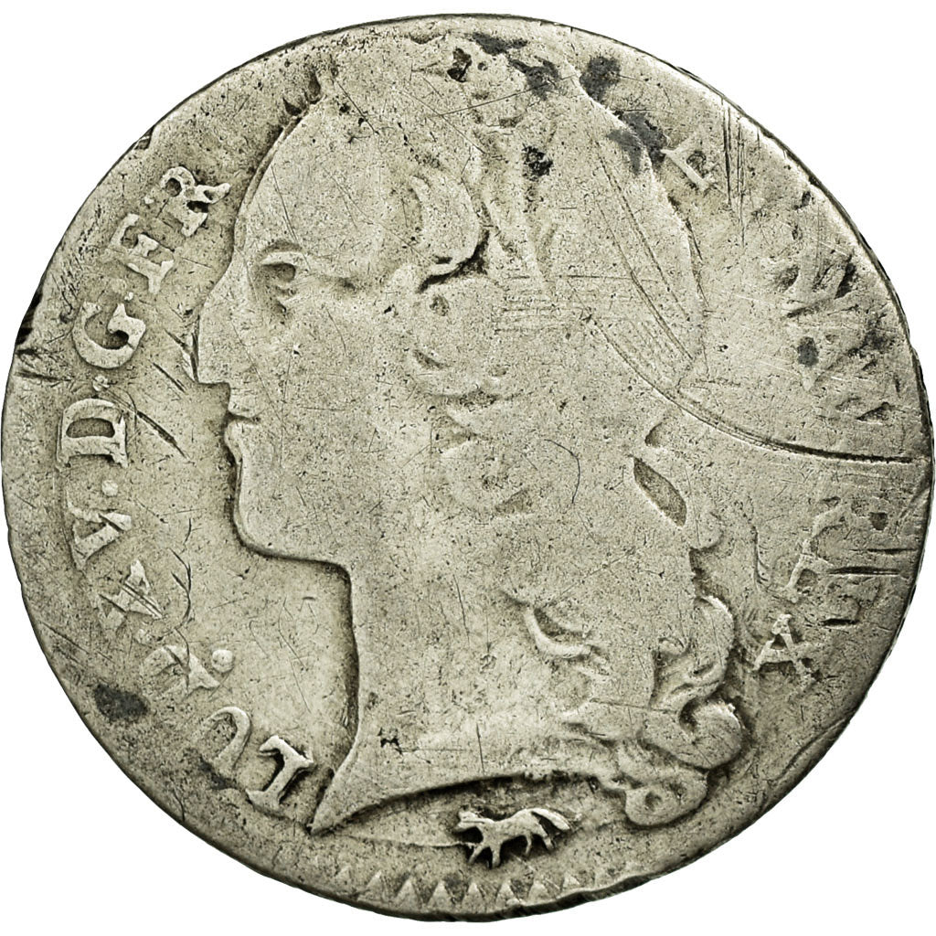 Coin, France, Louis XV, 1/10 Écu au bandeau, 12 Sols, 1/10 ECU, 1745, Paris