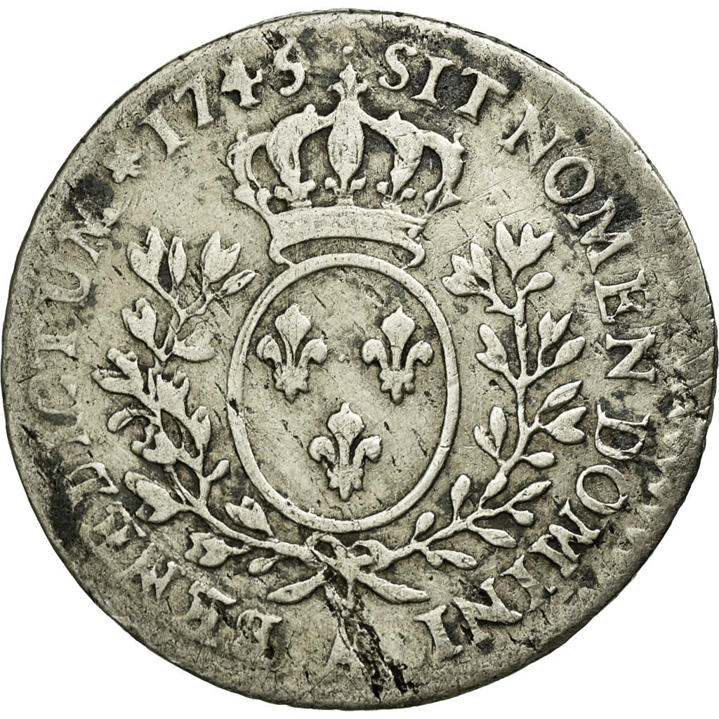 Coin, France, Louis XV, 1/10 Écu au bandeau, 12 Sols, 1/10 ECU, 1745, Paris