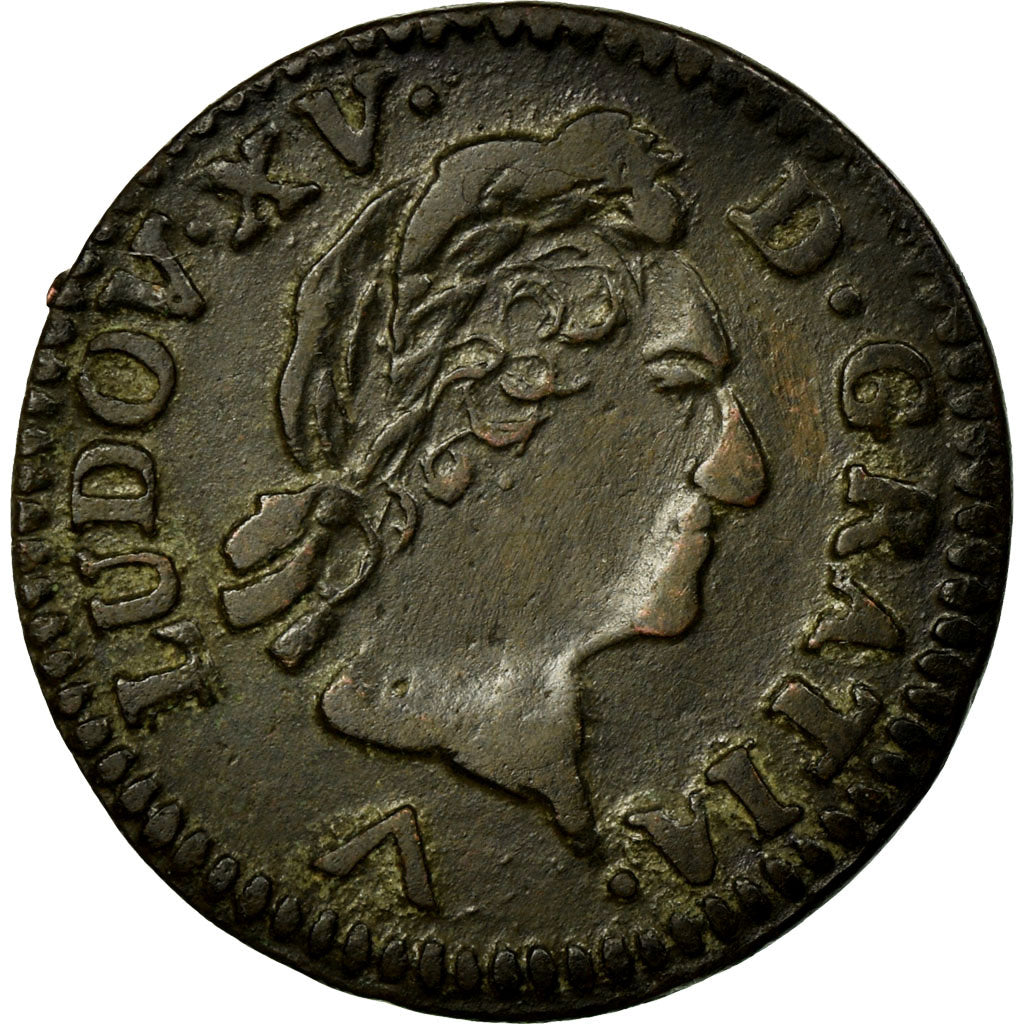Moneta, Francia, Louis XV, Liard à la vieille tête, Liard, 1774, Lille, BB