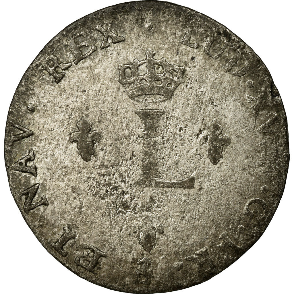 Coin, France, Louis XV, Double sol (2 sous) en billon, 2 Sols, 1758, Paris