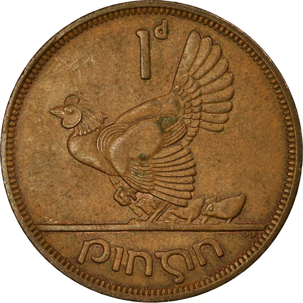 Moeda, REPÚBLICA DA IRLANDA, Penny, 1968, EF(40-45), Bronze, KM:11