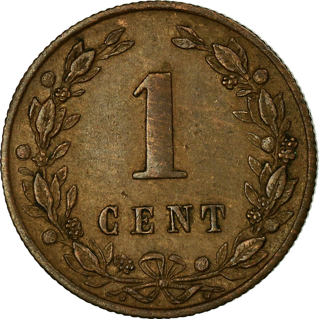 Moneta, Paesi Bassi, William III, Cent, 1881, MB+, Bronzo, KM:107.1
