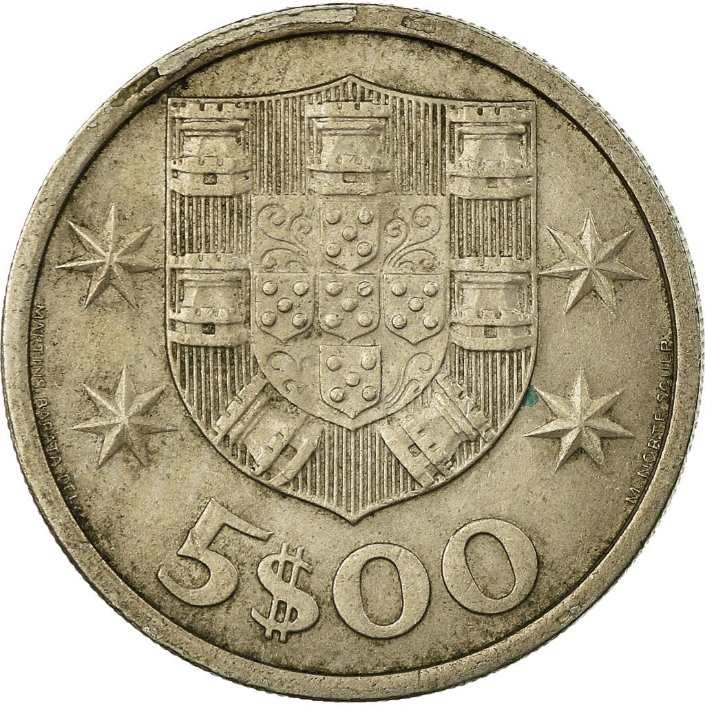 Moneta, Portogallo, 5 Escudos, 1969, BB, Rame-nichel, KM:591