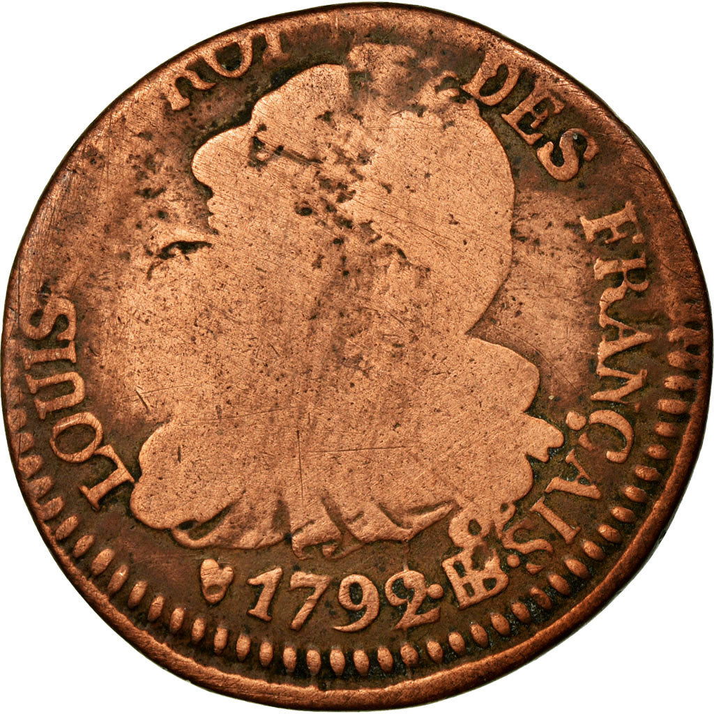 Münze, Frankreich, 6 deniers français, 6 Deniers, 1792, Strasbourg, SGE+