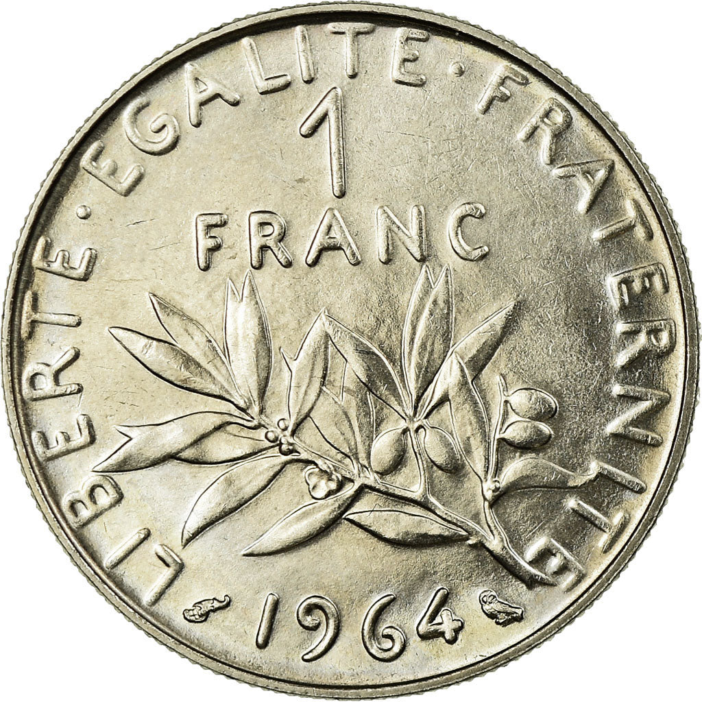 Münze, Frankreich, Semeuse, Franc, 1964, Paris, VZ, Nickel, KM:925.1