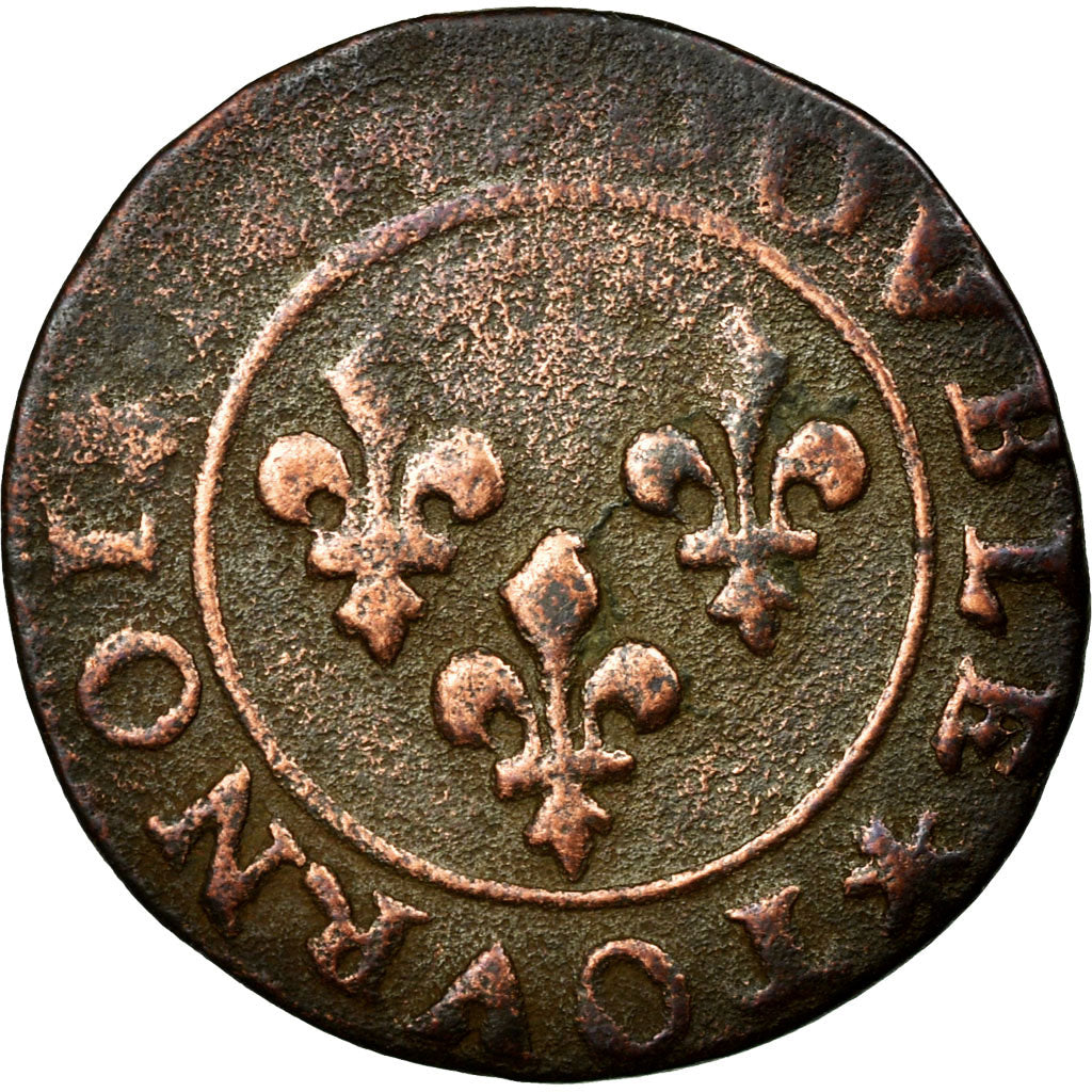 Monnaie, France, Double Tournois, B, Cuivre, Gadoury:6