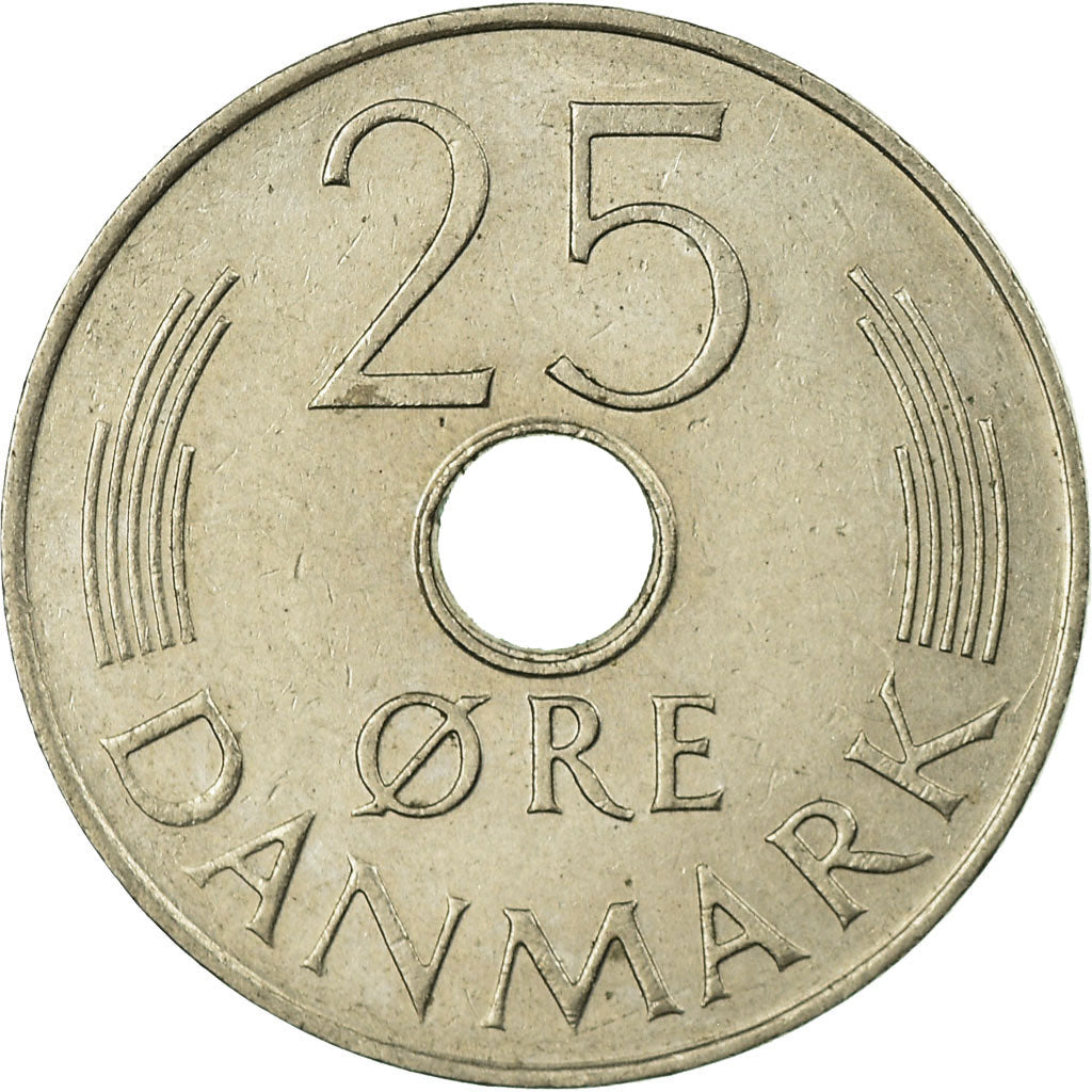 Münze, Dänemark, Margrethe II, 25 Öre, 1974, Copenhagen, SS, Copper-nickel