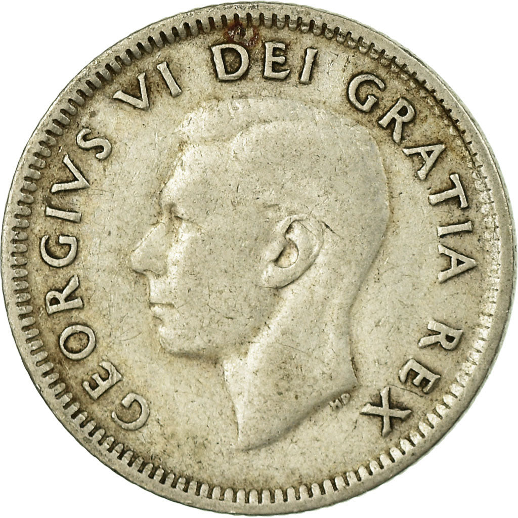 Münze, Kanada, George VI, 10 Cents, 1951, Royal Canadian Mint, Ottawa, S