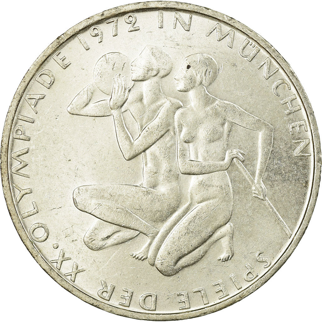 Coin, GERMANY - FEDERAL REPUBLIC, 10 Mark, 1972, Munich, EF(40-45), Silver