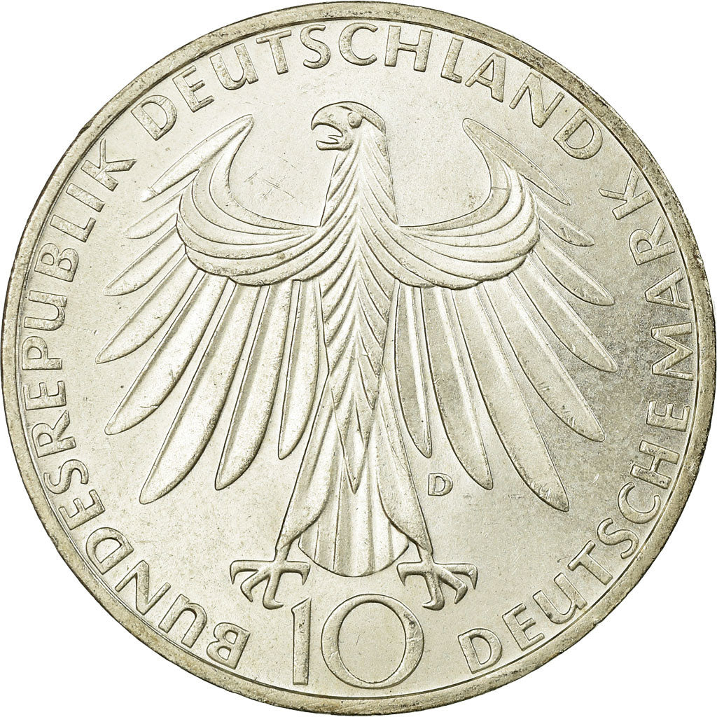 Coin, GERMANY - FEDERAL REPUBLIC, 10 Mark, 1972, Munich, EF(40-45), Silver
