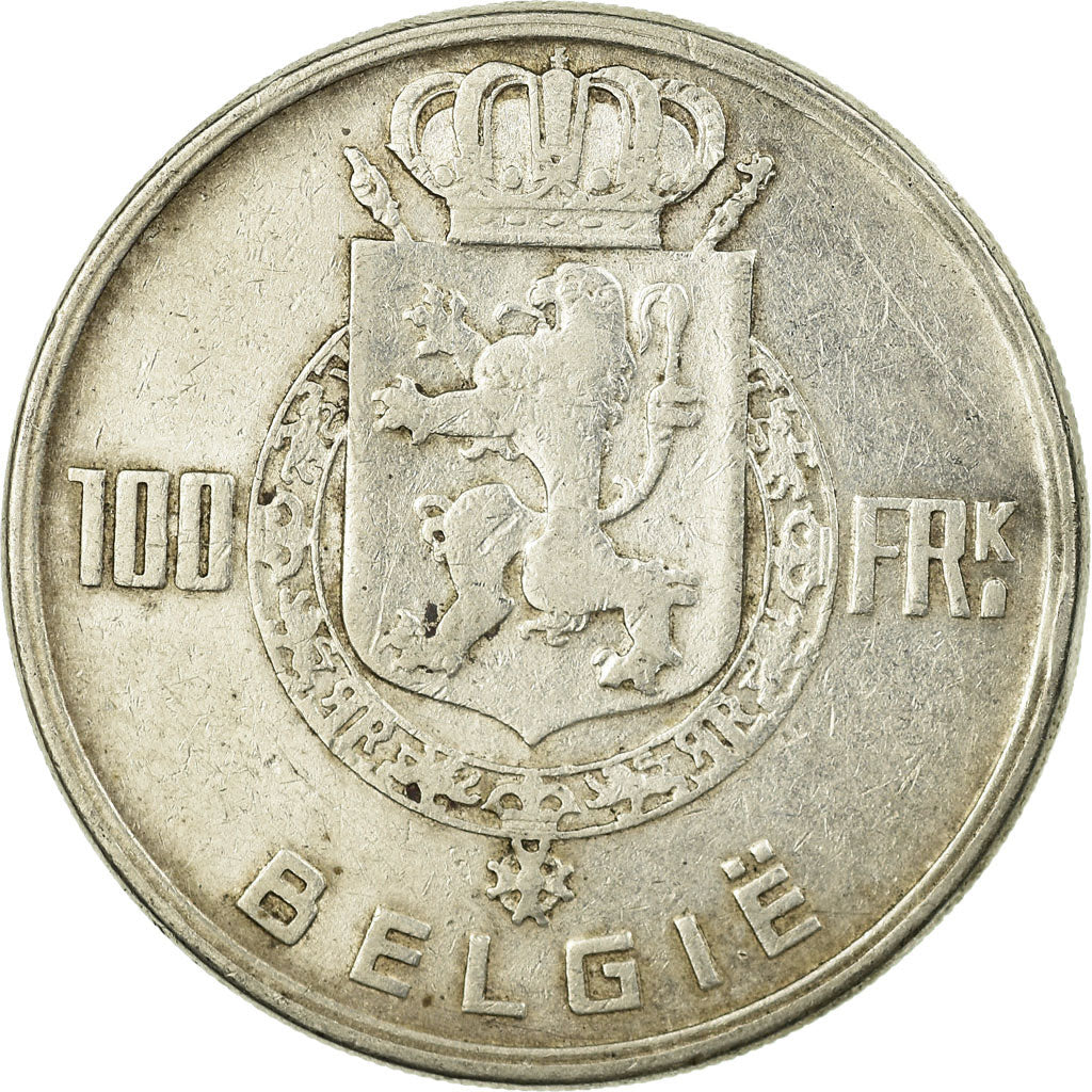 Coin, Belgium, 100 Francs, 100 Frank, 1951, VF(30-35), Silver, KM:139.1