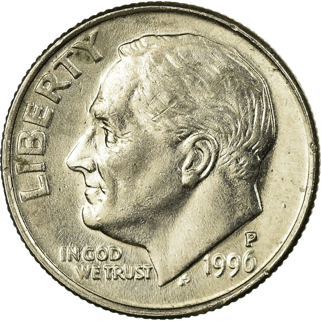 Moeda, Estados Unidos da América, Roosevelt Dime, Dime, 1996, U.S. Mint