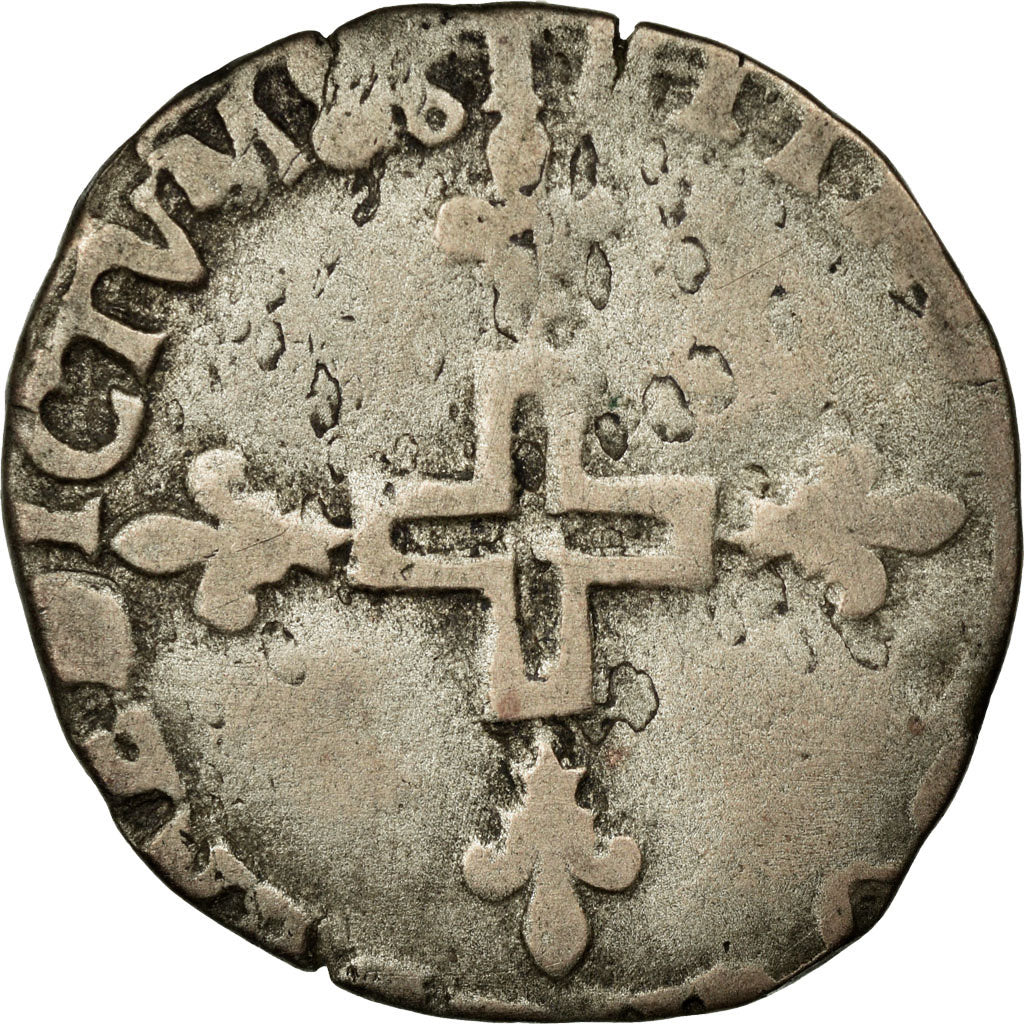 Monnaie, France, Double Sols, 1586, B+, Billon, Duplessy:1136