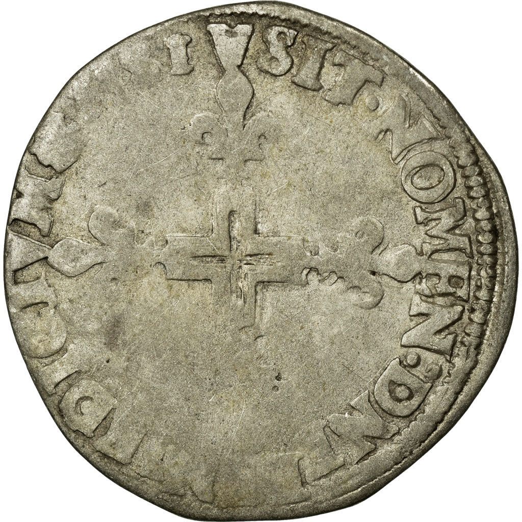 Coin, France, Sol, 1581, Paris, F(12-15), Billon, Duplessy:1137