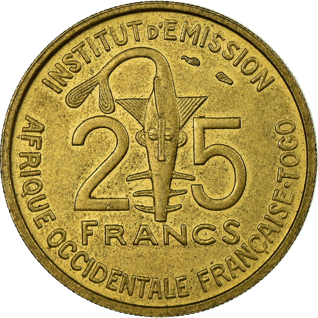 Coin, French West Africa, 25 Francs, 1957, EF(40-45), Aluminum-Bronze, KM:9