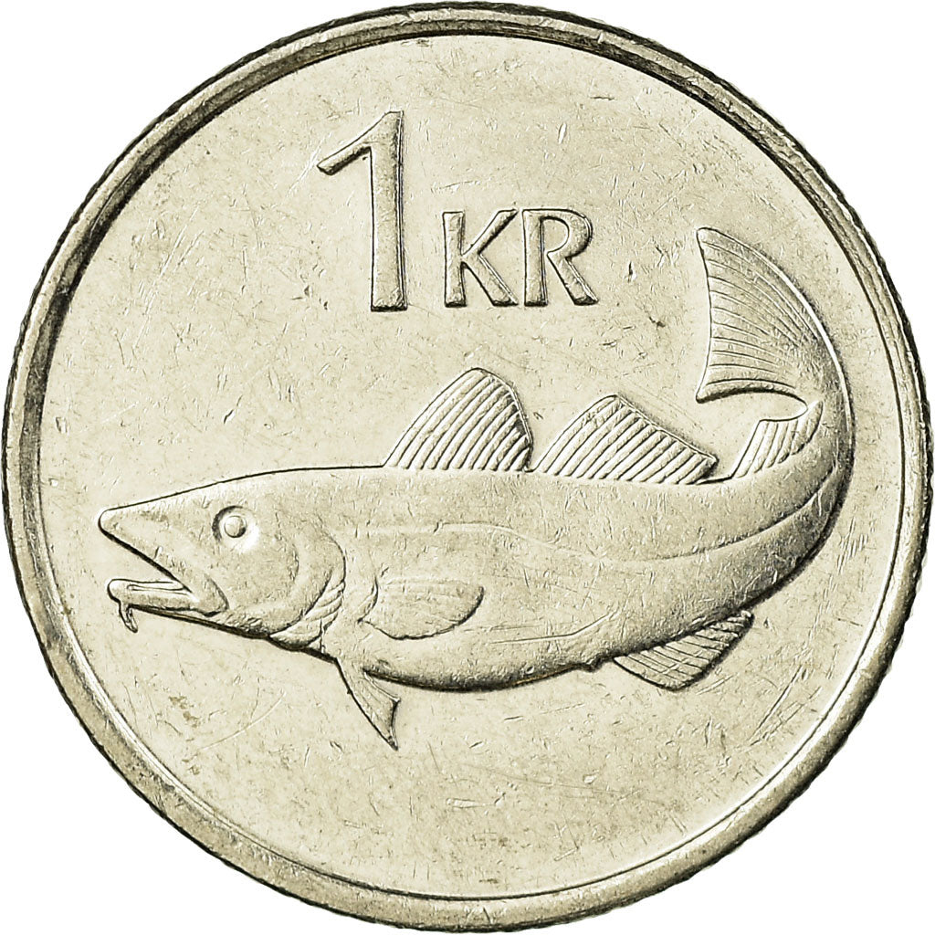 Munten, IJsland, Krona, 1996, ZF, Nickel plated steel, KM:27A