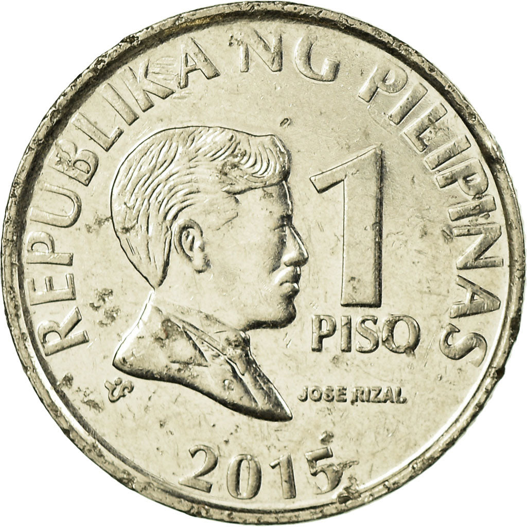 Moneta, Filipiny, Piso, 2015, EF(40-45), Nickel platerowany stalą