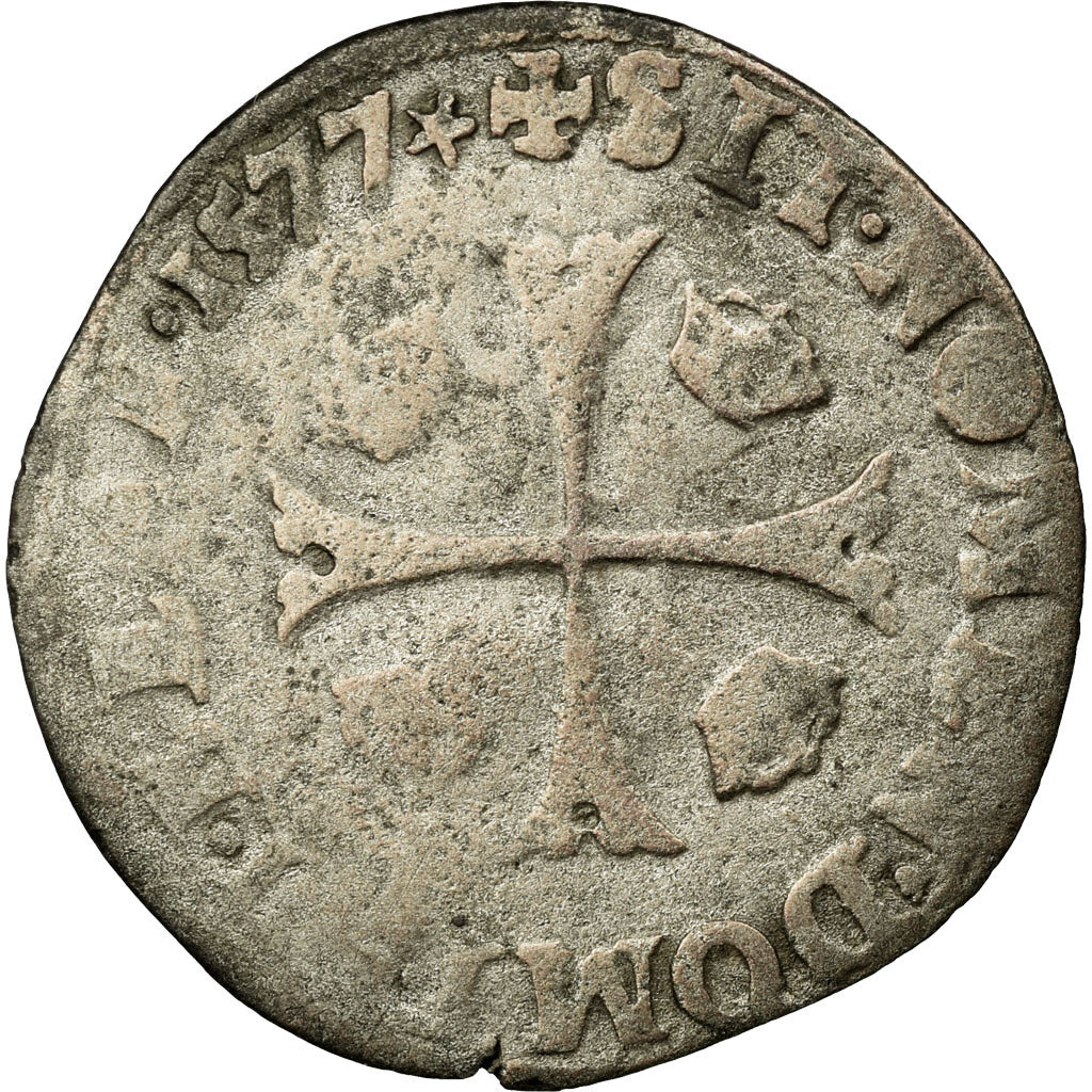 Coin, France, Douzain, 1577, Poitiers, F(12-15), Billon, Duplessy:1140