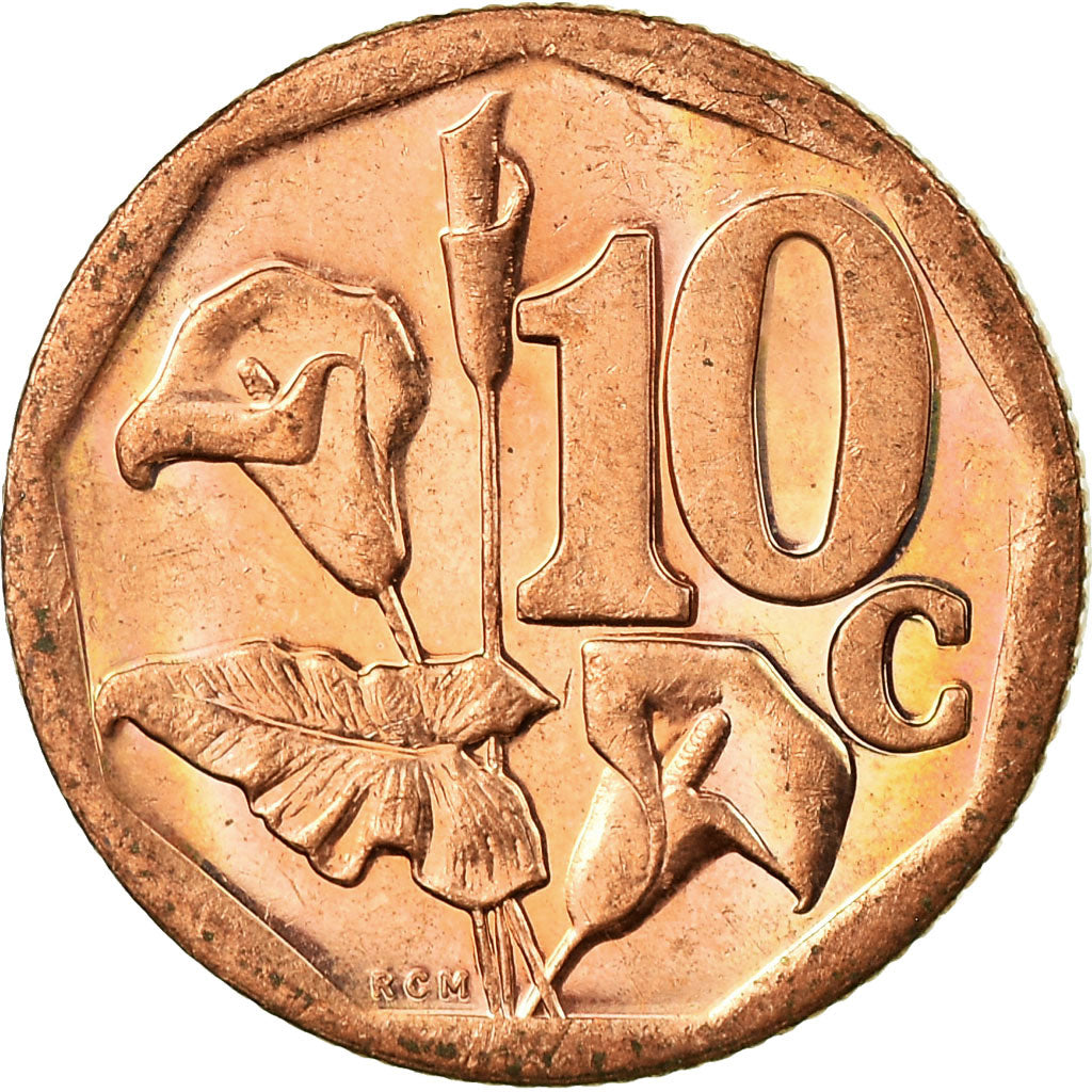 Coin, South Africa, 10 Cents, 2013, EF(40-45), Copper Plated Steel